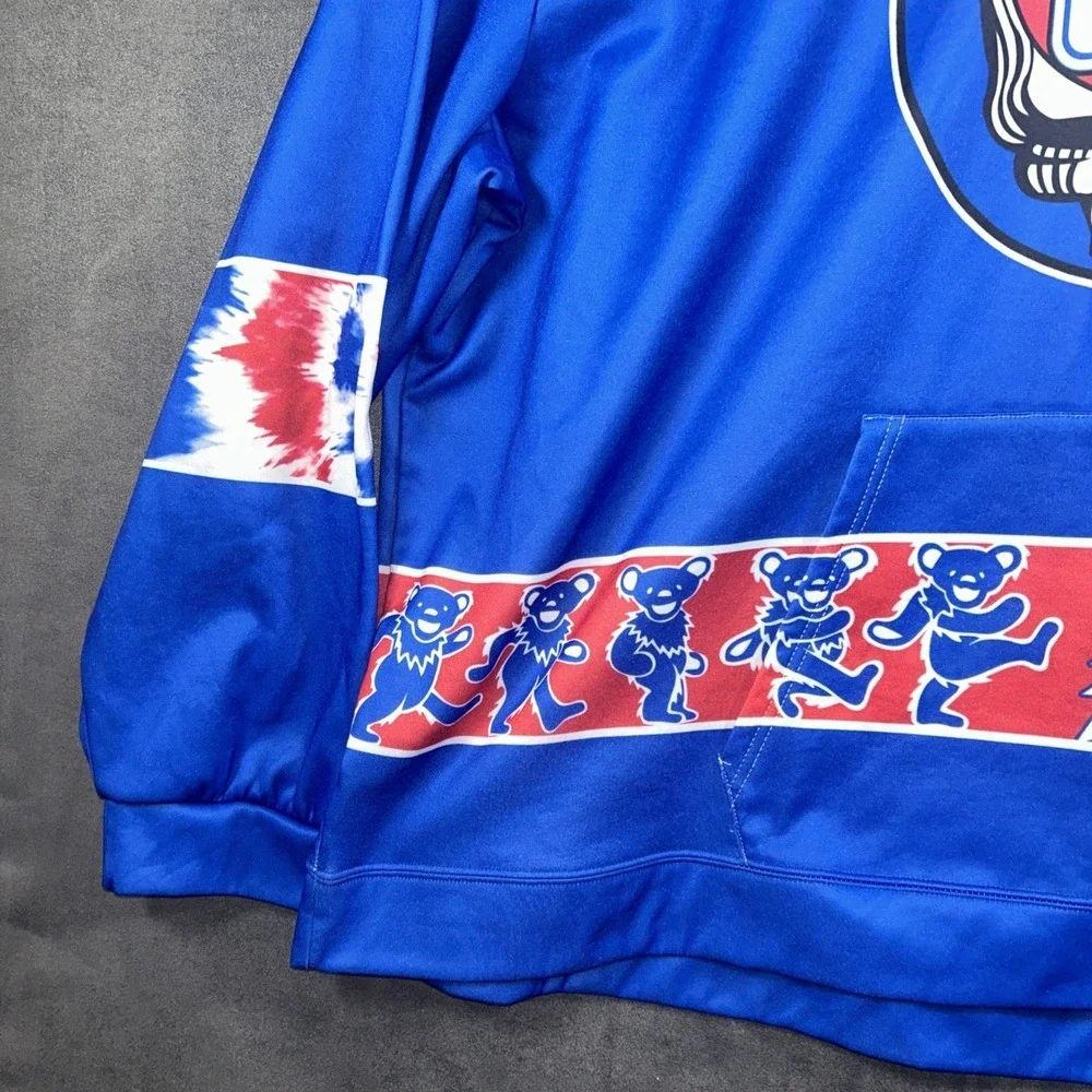 Boniface Shop New York Rangers Grateful Dead Hoodie Mens 5XL Blue
